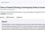 Does a Central Clearing Counterparty Reduce Counterparty Risk?
