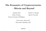 The Economics of Cryptocurrencies – Bitcoin and Beyond