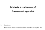 Is Bitcoin a Real Currency? An economic appraisal