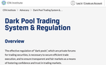 Dark Pool Trading System & Regulation