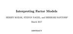 Interpreting Factor Models